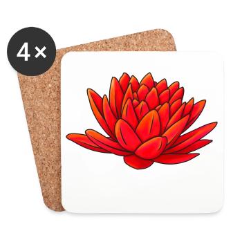 lotus - Coasters (set of 4) - white - Front