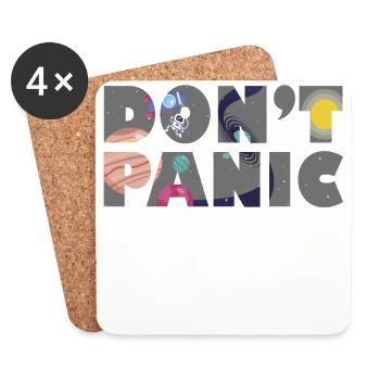 Galaxy Planets Don't Panic Gift - Untersetzer (4er-Set) - Weiß - Vorne