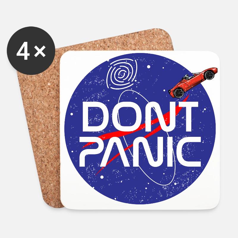 Dont Panic Universe Racers T-shirt - Untersetzer (4er-Set) - Weiß