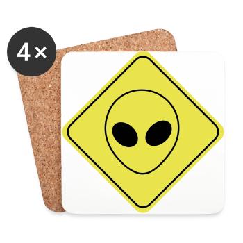 Alien characters - Coasters (set of 4) - white - Front