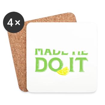 Margaritas Made Me Do It cadeau - Dessous de verre (lot de 4) - blanc - Devant