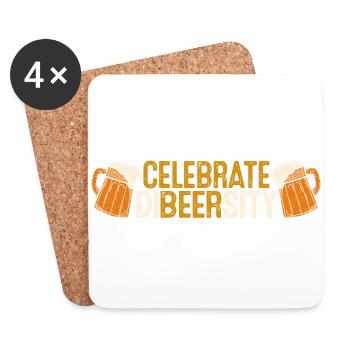 Celebrate the diversity of the beers - Coasters (set of 4) - white - Front