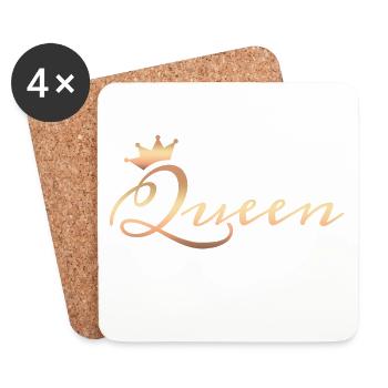 Queen - Dessous de verre (lot de 4) - blanc - Devant