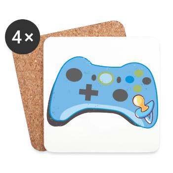 Cute Future Gaming Buddy Baby Gamer Parents - Coasters (set of 4) - white - Front