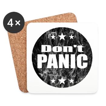 Don't panic - Untersetzer (4er-Set) - Weiß - Vorne