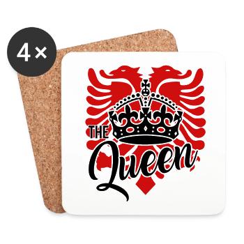 albanischer adler für eine albanische queen - Untersetzer (4er-Set) - Weiß - Vorne