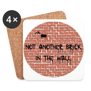 NOT JUST ANOTHER BRICK IN THE WALL - Untersetzer (4er-Set) - Weiß - Vorne