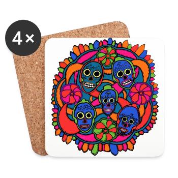 Dias de los muertos - Untersetzer (4er-Set) - Weiß - Vorne