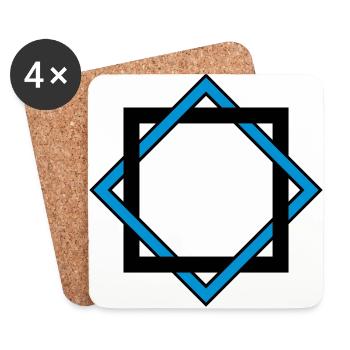 Cadre 2C - Dessous de verre (lot de 4) - blanc - Devant