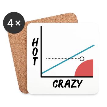 Crazy Hot Scale - Graphisme - Graphique - Barny - Dessous de verre (lot de 4) - blanc - Devant