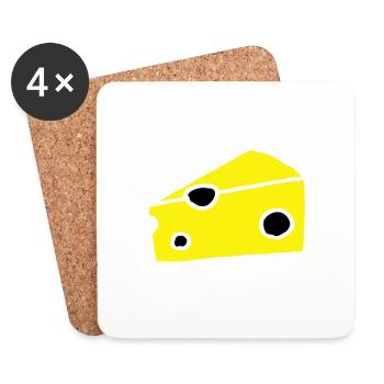 Cheese Käse - Untersetzer (4er-Set) - Weiß - Vorne