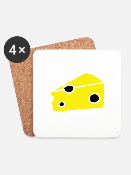 Cheese cheese - Coasters (set of 4) - white