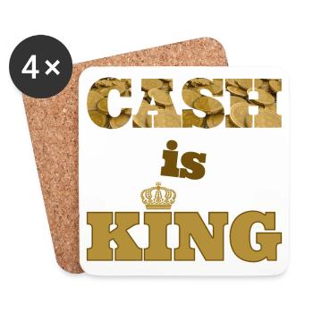 cash is king - Coasters (set of 4) - white - Front