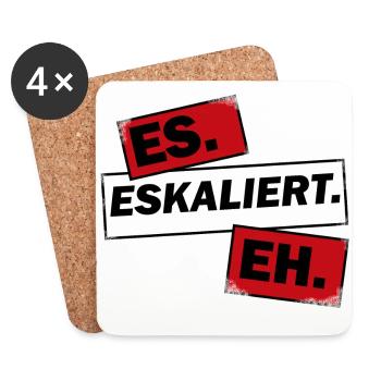 Eskalation - Untersetzer (4er-Set) - Weiß - Vorne