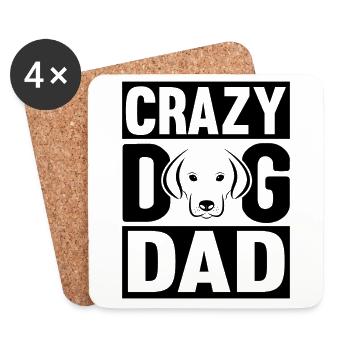Lustiges Hunde Vater Dad Geschenk Hundepapa - Untersetzer (4er-Set) - Weiß - Vorne