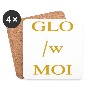 Glow avec moi - Dessous de verre (lot de 4) - blanc - Devant
