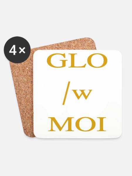 Glow with me - Coasters (set of 4) - white