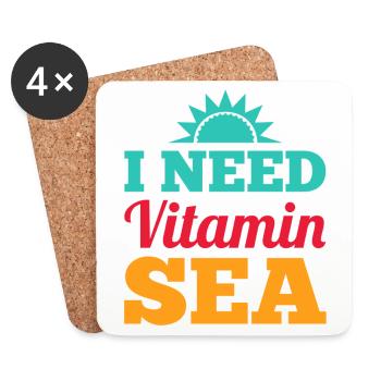 I NEED VITAMIN LAKE - Beach Please Gift Sea - Coasters (set of 4) - white - Front