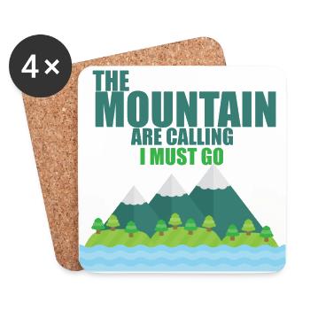 La montagne - Dessous de verre (lot de 4) - blanc - Devant