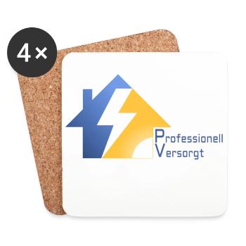 Photovoltaik = Professionell Versorgt - Untersetzer (4er-Set) - Weiß - Vorne