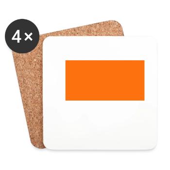 Orange - Untersetzer (4er-Set) - Weiß - Vorne