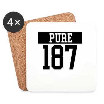 pure 187 - Untersetzer (4er-Set) - Weiß - Vorne