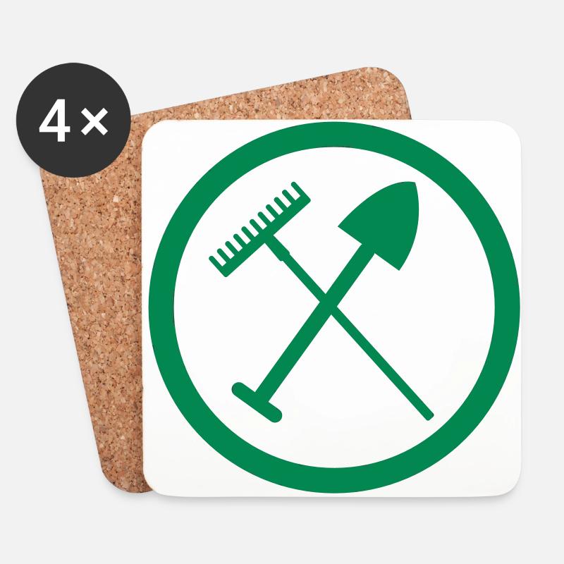 Gärtner - Untersetzer (4er-Set) - Weiß