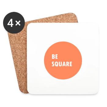 Be square - Coasters (set of 4) - white - Front