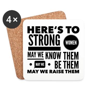 Here's to strong women - gift - Untersetzer (4er-Set) - Weiß - Vorne