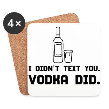VODKA - Dessous de verre (lot de 4) - blanc - Devant