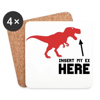 EX BOYFRIEND - Coasters (set of 4) - white - Front