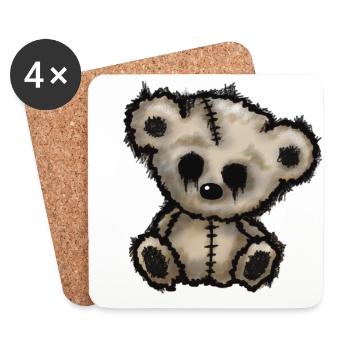 teddy - Coasters (set of 4) - white - Front