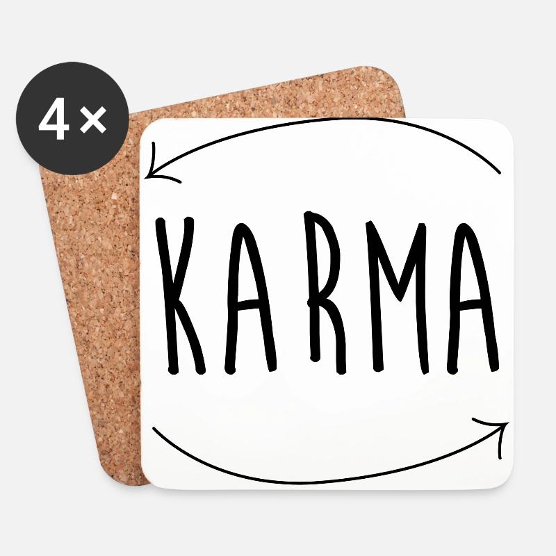 Karma Pfeile - Untersetzer (4er-Set) - Weiß