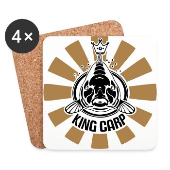 KING CARP - Coasters (set of 4) - white - Front