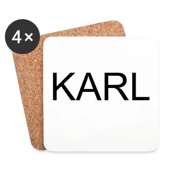 Karl Lagerhalle - Funny Shirt - Untersetzer (4er-Set) - Weiß - Vorne