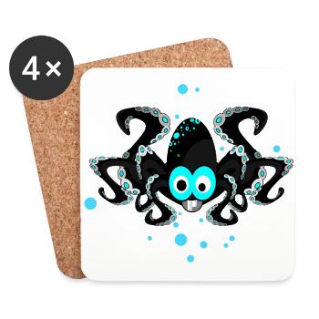 octopus - Untersetzer (4er-Set) - Weiß - Vorne