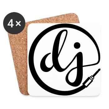 dj - Dessous de verre (lot de 4) - blanc - Devant
