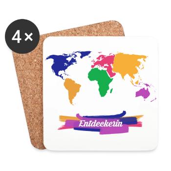 Discoverer world trip - Coasters (set of 4) - white - Front