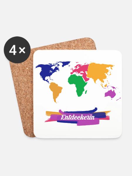 Discoverer world trip - Coasters (set of 4) - white