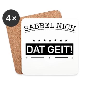 Plattdeutscher Spruch Geschenk Idee - Untersetzer (4er-Set) - Weiß - Vorne