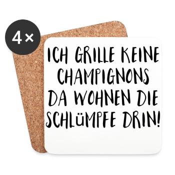Coole Sprüche - Untersetzer (4er-Set) - Weiß - Vorne