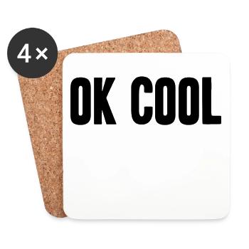 Ok cool chemise yung anglais hurn fraîcheur - Dessous de verre (lot de 4) - blanc - Devant