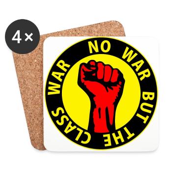 Digital - no war but the class war - against - Untersetzer (4er-Set) - Weiß - Vorne