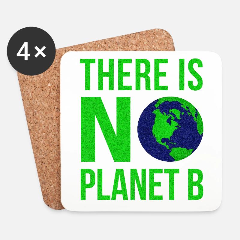 There Is No Planet B - Tag der Erde - Untersetzer (4er-Set) - Weiß