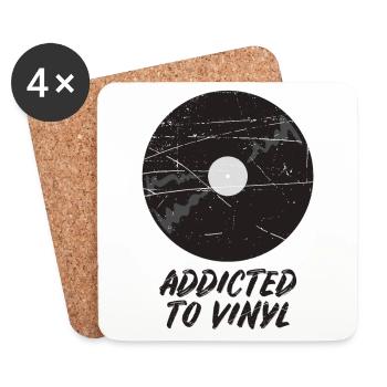 vinyle - Dessous de verre (lot de 4) - blanc - Devant