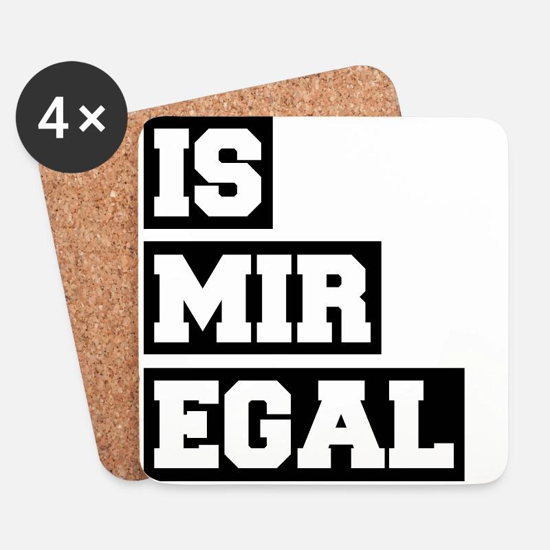 IS MIR EGAL - Untersetzer (4er-Set) - Weiß
