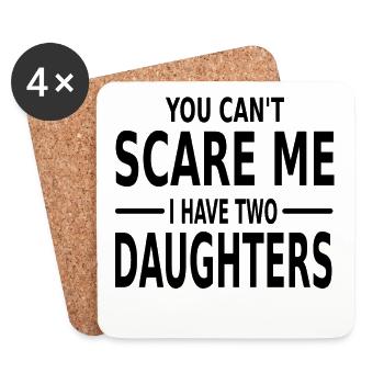 You can’t scare me i have deux cadeaux - Dessous de verre (lot de 4) - blanc - Devant