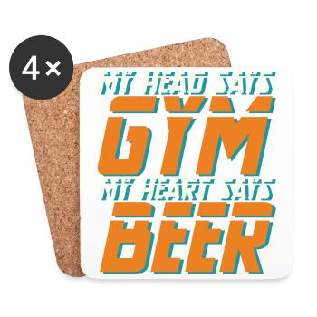 Strength training - Coasters (set of 4) - white - Front