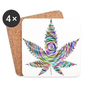 mauvaise herbe - Dessous de verre (lot de 4) - blanc - Devant