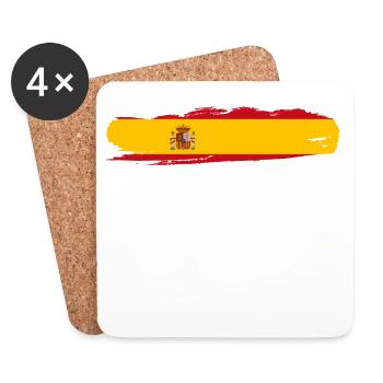 Espagne - Dessous de verre (lot de 4) - blanc - Devant